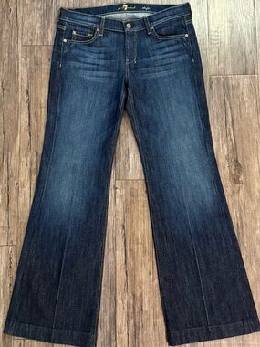7 For All Mankind Dark Blue Flare Jeans